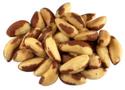 Shelled brazil nuts.