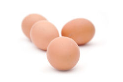 Brown hen's eggs.