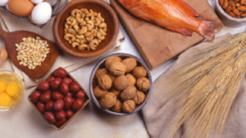 food grouping, nuts, seeds, eggs, fish