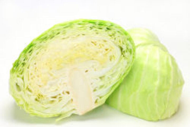 photo of halved cabbage