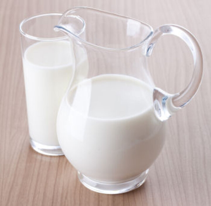 photo of a pitcher and glass of milk